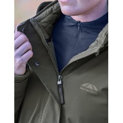 Lange waterdichte WeatherBeeta damesjas Middernachtgroen