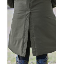 Lange waterdichte WeatherBeeta damesjas Middernachtgroen