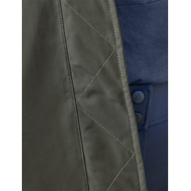 Lange waterdichte WeatherBeeta damesjas Middernachtgroen