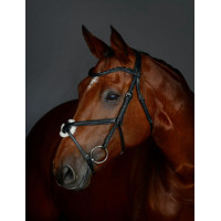 Collegiate ComFiTec Opulux hoofdstel met gevlochten sperriem, gevoerd Zwart Collegiate ComFiTec Opulux hoofdstel met gevlochten sperriem, gevoerd Zwart