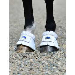 Bell boots met schapenvacht Weatherbeeta Tough-Tec Impact Fleece Trim Wit / wit