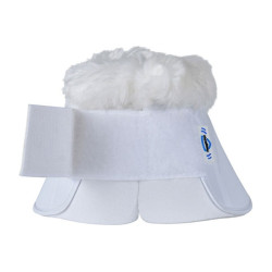 Bell boots met schapenvacht Weatherbeeta Tough-Tec Impact Fleece Trim Wit / wit