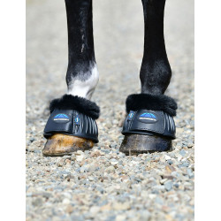 Rubberen springschoenen met schapenvacht WeatherBeeta Tough-Tec Prime Fleece Trim Zwart / zwart