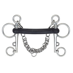Pelham-bit hard rubber Shires – paardrijden | Equi-Clic