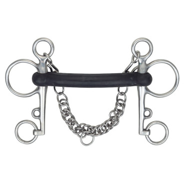 Pelham-bit hard rubber Shires – paardrijden | Equi-Clic