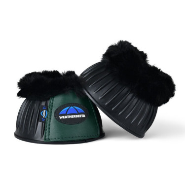 Rubberen springschoenen met schapenvacht WeatherBeeta Tough-Tec Prime Fleece Trim Zwart / bosgroen