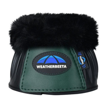 Rubberen springschoenen met schapenvacht WeatherBeeta Tough-Tec Prime Fleece Trim Zwart / bosgroen