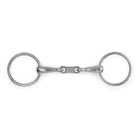 Dubbelgebroken bit met ringen Shires Roestvrij staal Dubbelgebroken bit met ringen Shires Roestvrij staal