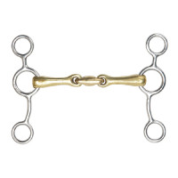 Shires Amerikaans dubbelgebroken messing bit – paardensport