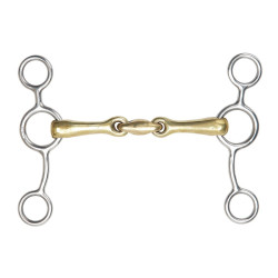 Shires Amerikaans dubbelgebroken messing bit – paardensport