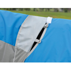 Weatherbeeta ComFiTec Dual Shield waterdichte en vliegenwerende deken met afneembare hals Blauw / grijs