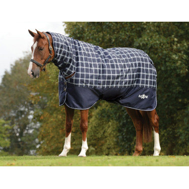 Saxon Defiant 600D Combo halsdeken Navy ruitjes Saxon Defiant 600D Combo halsdeken Navy ruitjes