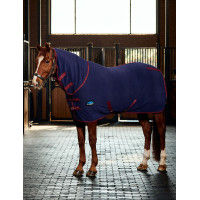 Weatherbeeta antistatische fleece combo zweetdeken Marine / bordeaux