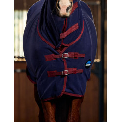 Weatherbeeta antistatische fleece combo zweetdeken Marine / bordeaux