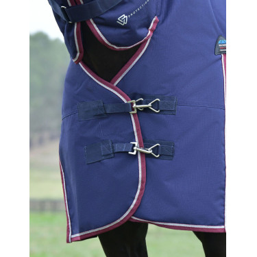 Deken Weatherbeeta ComFiTec Essential Turnout 220g combo Marine / bordeaux Marineblauw
