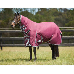 Dekentje Weatherbeeta ComFiTec Plus Dynamic II Combo hals medium Bordeaux / grijs / wit