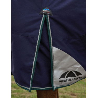 Weatherbeeta ComFiTec Plus Dynamic Turnout deken 100 g met hoge hals Marine / bosgroen Blauw Weatherbeeta ComFiTec Plus Dynamic Turnout deken 100 g met hoge hals Marine / bosgroen Blauw