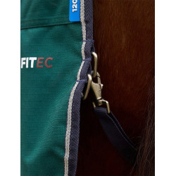 Deken Weatherbeeta ComFiTec Plus Dynamic Turnout 220g high neck Bosgroen / marineblauw