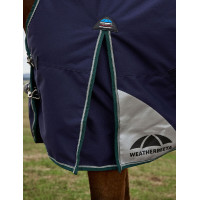 Deken Weatherbeeta ComFiTec Plus Dynamic Turnout 220g high neck Marine / bosgroen Blauw Deken Weatherbeeta ComFiTec Plus Dynamic Turnout 220g high neck Marine / bosgroen Blauw