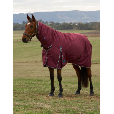 Weatherbeeta ComFiTec Prelim Turnout Combo 220 g deken Bourgogne / marine Weatherbeeta ComFiTec Prelim Turnout Combo 220 g deken Bourgogne / marine