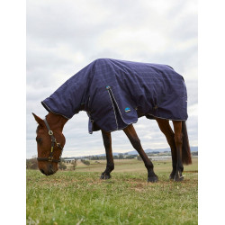 Weatherbeeta ComFiTec Prelim Turnout Combo 220 g deken Gebreide marineblauwe plaid met reliëf
