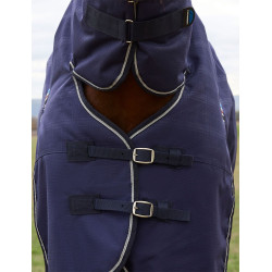 Weatherbeeta ComFiTec Prelim Turnout Combo 220 g deken Gebreide marineblauwe plaid met reliëf