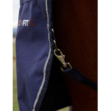 Weatherbeeta ComFiTec Prelim Turnout Combo 220 g deken Gebreide marineblauwe plaid met reliëf