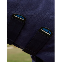 Weatherbeeta ComFiTec Prelim Turnout Combo 220 g deken Gebreide marineblauwe plaid met reliëf