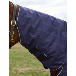 Weatherbeeta ComFiTec Prelim Turnout Combo 220 g deken Gebreide marineblauwe plaid met reliëf