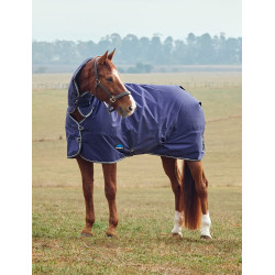 Deken Weatherbeeta ComFiTec Tyro Turnout 50g Combo halsstuk Marine / antraciet