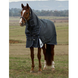 Weatherbeeta ComFiTec Ultra Turnout 220g deken met afneembare halsdeel Houtskool Grijs
