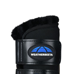 Weatherbeeta Tough-Tec Comfy schapenvacht peesbeschermers Zwart / zwart