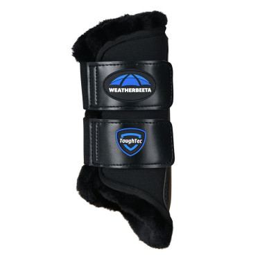Weatherbeeta Tough-Tec Comfy schapenvacht peesbeschermers Zwart / zwart Weatherbeeta Tough-Tec Comfy schapenvacht peesbeschermers Zwart / zwart