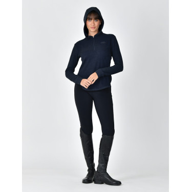 Weatherbeeta dameshoodie met lange mouwen London Layer bovenstuk Donker marine gemêleerd Weatherbeeta dameshoodie met lange mouwen London Layer bovenstuk Donker marine gemêleerd