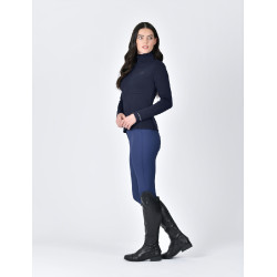 Weatherbeeta dames longsleeve met halve rits Copper Marine Marineblauw