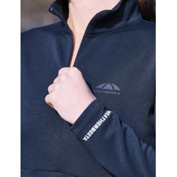 Weatherbeeta dames longsleeve met halve rits Copper Marine Marineblauw