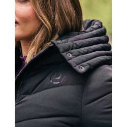 Lange Dublin mantel met ceintuur voor dames Zwart Lange Dublin mantel met ceintuur voor dames Zwart