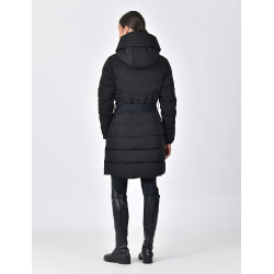 Lange Dublin mantel met ceintuur voor dames Zwart Lange Dublin mantel met ceintuur voor dames Zwart