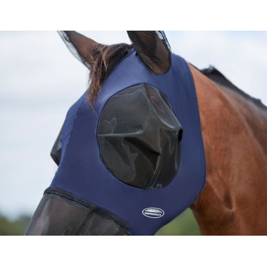 Weatherbeeta ComFiTec Luxe Bug Eye Saver vliegenmasker met oor- en neusbescherming Marine / zwart Blauw Weatherbeeta ComFiTec Luxe Bug Eye Saver vliegenmasker met oor- en neusbescherming Marine / zwart Blauw