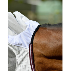 Weatherbeeta Hybrid Seasons anti-vliegenmasker Wit / bordeaux Weatherbeeta Hybrid Seasons anti-vliegenmasker Wit / bordeaux