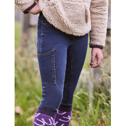 Kinderbroek Dublin Shona Denim met volledige grip Lichtblauw denim Marineblauw Kinderbroek Dublin Shona Denim met volledige grip Lichtblauw denim Marineblauw