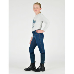 Kinderbroek Dublin Shona Denim met volledige grip Lichtblauw denim Marineblauw Kinderbroek Dublin Shona Denim met volledige grip Lichtblauw denim Marineblauw
