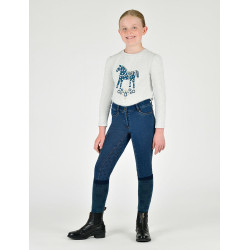 Kinderbroek Dublin Shona Denim met volledige grip Lichtblauw denim Marineblauw Kinderbroek Dublin Shona Denim met volledige grip Lichtblauw denim Marineblauw