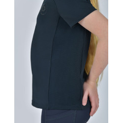 Polo Dublin 1/4 Zip korte mouwen kind Marine Marineblauw