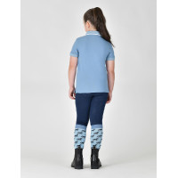 Kinderpoloshirt met korte mouwen van Dublin in piquékatoen Blauwe nevel