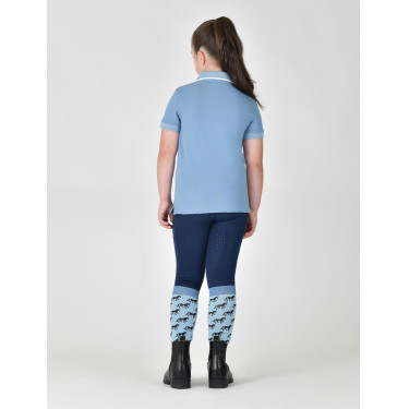 Kinderpoloshirt met korte mouwen van Dublin in piquékatoen Blauwe nevel Kinderpoloshirt met korte mouwen van Dublin in piquékatoen Blauwe nevel