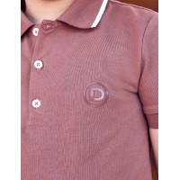 Kinderpoloshirt met korte mouwen van Dublin in piquékatoen Blauwe nevel Kinderpoloshirt met korte mouwen van Dublin in piquékatoen Blauwe nevel