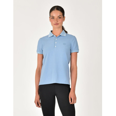 Dames poloshirt met korte mouwen in piquékatoen Dublin Blauwe nevel Dames poloshirt met korte mouwen in piquékatoen Dublin Blauwe nevel
