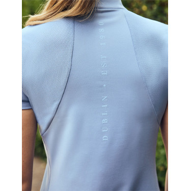 Dublin ademend damespoloshirt met korte mouwen en 1/4-ritssluiting Blauwe nevel Dublin ademend damespoloshirt met korte mouwen en 1/4-ritssluiting Blauwe nevel