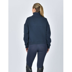 Dublin dames fleece trui met 1/4-rits Marine Marineblauw